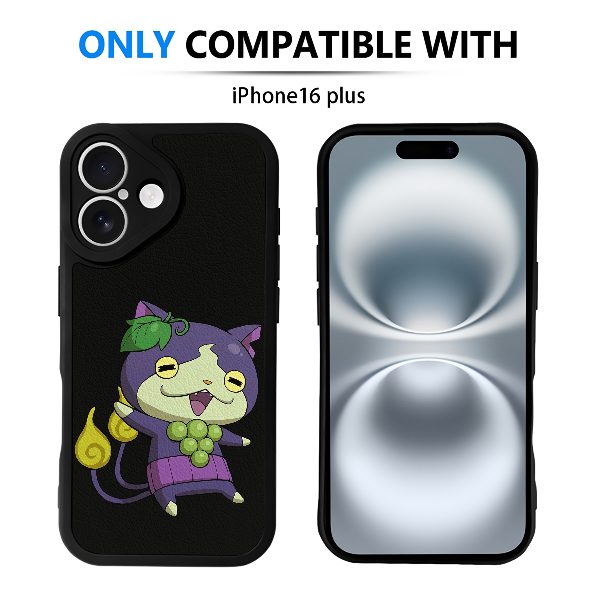 （画像用） 妖怪ウォッチ Yo-kai Watch 【iPhone 16シリーズ対応】シリコンスマホケース（レザー調） 材質：シリコン